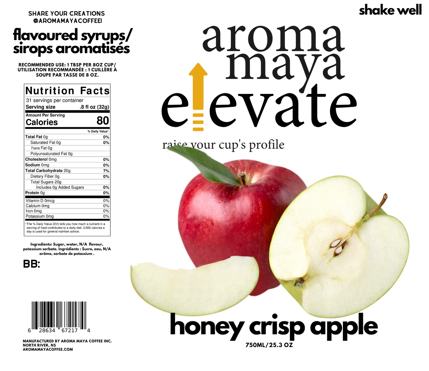 Honey Crisp Apple 750ml Syrup
