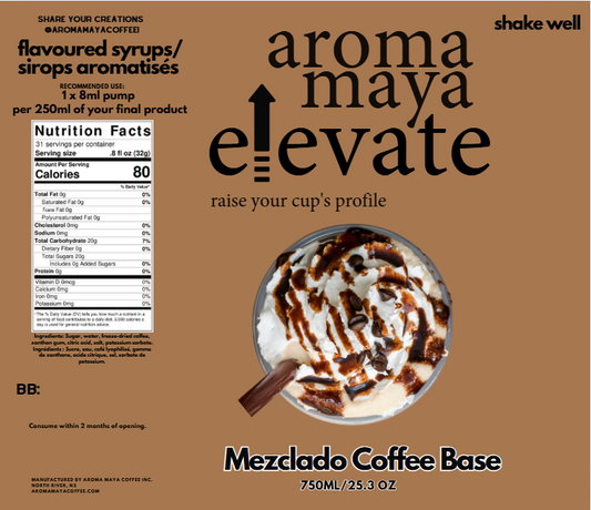 Mezclado Coffee Base 750ml Syrup