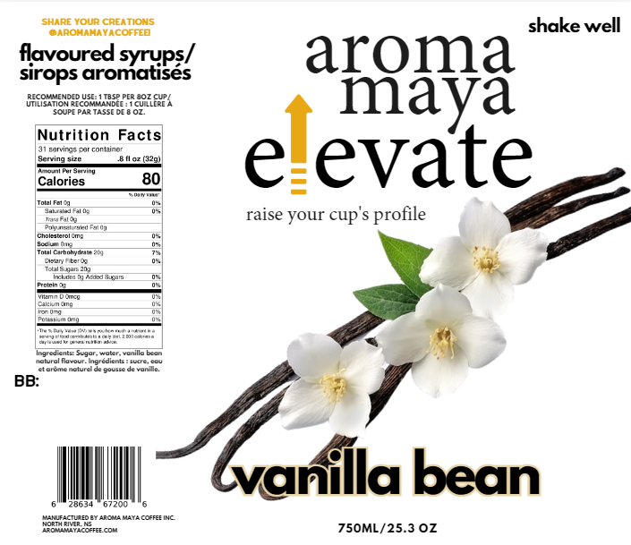 Vanilla Bean 750ml Syrup